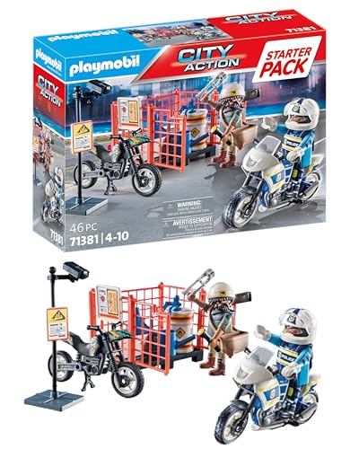 Playmobil 71381 City Action Police Starter Pack, Police Gifting Toy, Fun Imaginative Role-Play, PlaySets Suitable for Children Ages 4+
