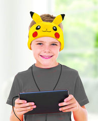 Pokemon Pikachu Kids Headband Headphones Volume Limiting Switch Thin Speakers & Comfortable Soft Cotton Headband Perfect for Children's Earphones for School Home and Travel (Standard Packaging)