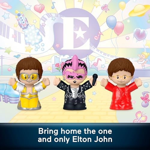 Little People Collector Elton John Special Edition Set for Adults & Fans, 3 Figures in a Display Box