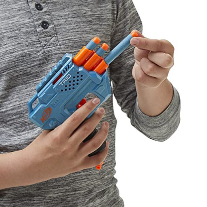 NERF Elite 2.0 Trio SD-3 Blaster - Includes 6 Official Darts - 3-Barrel Blasting - Tactical Rail for Customizing Capability