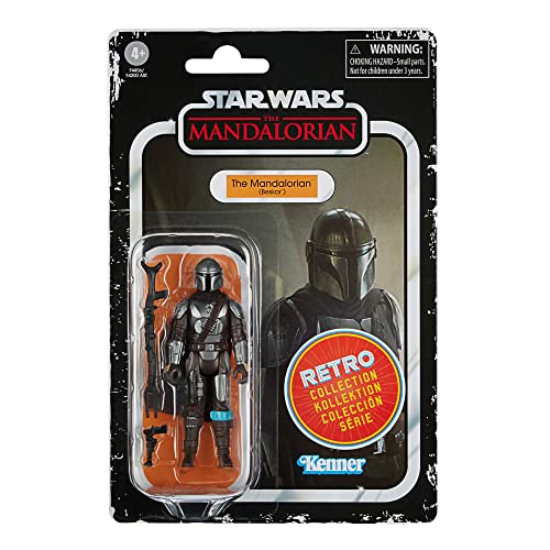STAR WARS Retro Collection The Mandalorian (Beskar) Toy 3.75-Inch-Scale The Mandalorian Collectible Action Figure, Accessories