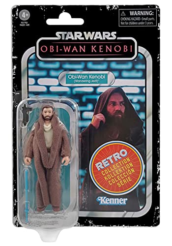 Star Wars Retro Collection OBI-Wan Kenobi (Wandering Jedi) Toy 3.75-Inch-Scale OBI-Wan Kenobi Figure, Toys for Kids Ages 4 and Up