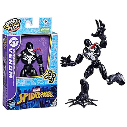 Spider-Man Marvel Bend and Flex Missions Venom Space Mission Action Figure, 6-Inch-Scale Bendable Toy with Accessory for Kids Ages 4 and Up