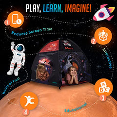 My Space Safari Space Tent for Kids Tent Indoor & Outdoor, Interactive Kids Play Tent w/Rocket Launch Button & Solar System for Play & Sleep Tent for Girls & Boys, Space Gifts for Kids