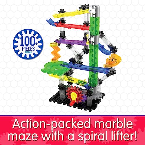 The Learning Journey - Techno Gears - Marble Mania - Crankster 3.0 100+ Pieces - Kid Toys & Gifts for Boys & Girls Ages 6 Years and Up - Award Winning Toy - STEM