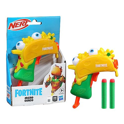 Nerf Microshot Fortnite Guaco Mini Blaster, Designed Based on Fortnite Guaco (Guaco), Includes 2 Nerf Elite Darts, Genuine Fortnite Nerf Blaster F7673