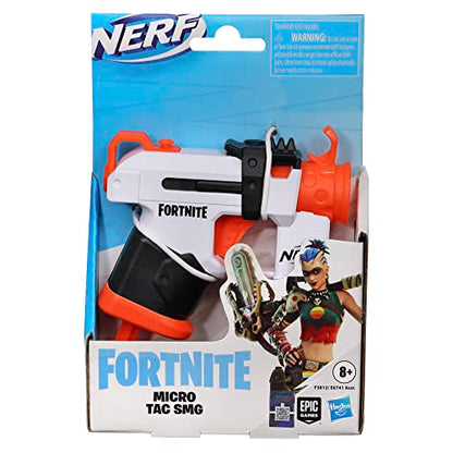 Nerf Fortnite Micro Tac SMG Mini Dart-Firing Blaster, Fortnite Tac SMG Equipment Design, Includes 2 Nerf Elite Darts