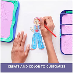 Spin Master Truly You! Character Creator Drawing Kit with Mix and Match Diverse Fashion Design Plates, 11 Colored Pencils, Arts & Crafts Kids Toys Ages 8 and up