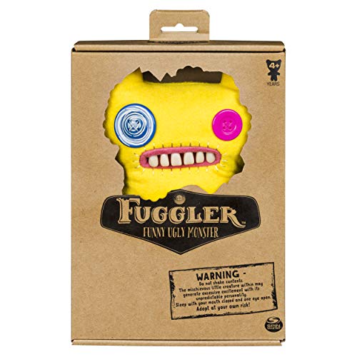 Fuggler Spin Master Funny Ugly Monster Deluxe Stuffed Animal Medium 9" Plush (Indecisive Monster, Yellow)