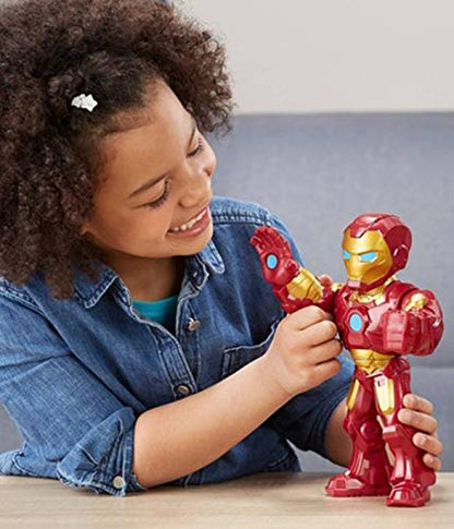 Playskool Heroes Marvel Super Hero Adventures Mega Mighties Iron Man Collectible 10-Inch Action Figure, Toys for Kids Ages 3 and Up, Brown