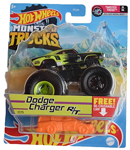 Hot Wheels Monster Trucks Dodge Charger R/T - Re Crushable Car 17/75