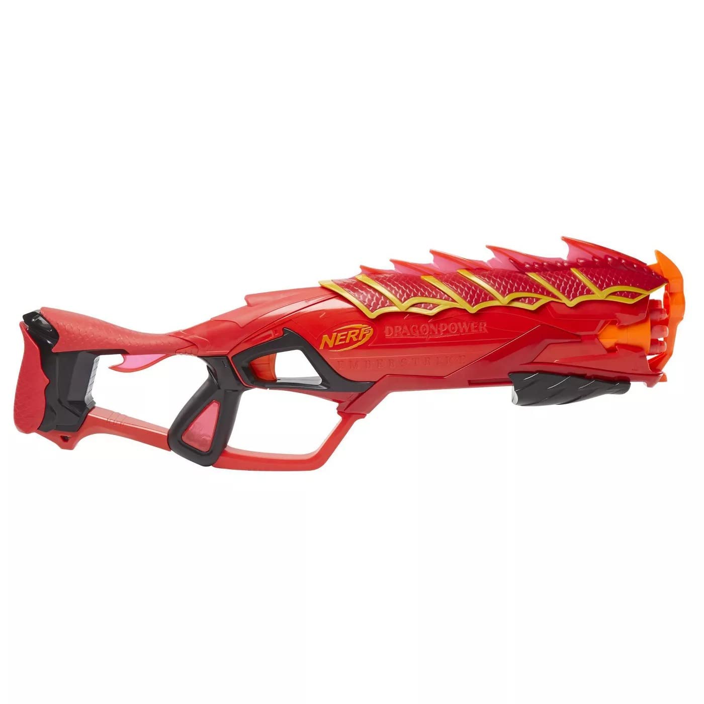 Nerf DragonPower Emberstrike Blaster, Inspired by Dungeons and Dragons, 8-Dart Drum, 16 Nerf Darts, Dart Storage