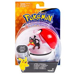 TOMY Pokémon Clip n Carry Pok Ball, Litten and Poké Ball