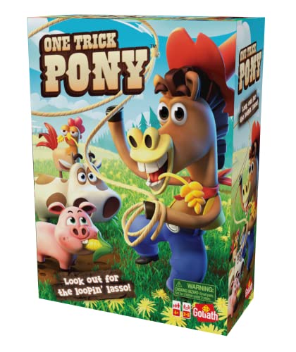 Goliath One Trick Pony Game - Round Up Animals Before Cowboy's Spinning Lasso Ropes You in - Ages 4 and Up, 2-5 Players