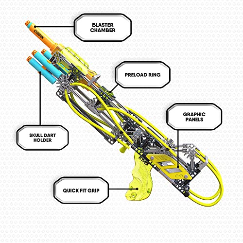 K'NEX Cyber-X C5 Neostrike - Blasts up to 60 ft - 176 Pieces, 4 Builds, Targets, 5 Darts - Great Gift Kids 8+