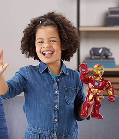 Playskool Heroes Marvel Super Hero Adventures Mega Mighties Iron Man Collectible 10-Inch Action Figure, Toys for Kids Ages 3 and Up, Brown