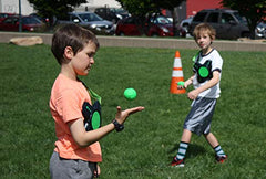 Diggin Slimeball Dodgetag Game Set. Slime Dodge-Balls & Target Tag Vests For Kids,Green