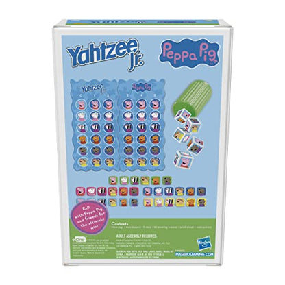 Hasbro Gaming Yahtzee Jr.: Peppa Pig Edition Board Game for Kids Ages 4 and Up, Counting and Matching Game for Preschoolers (Amazon Exclusive)