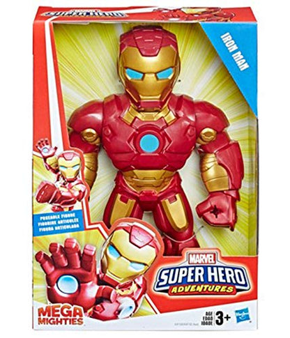 Playskool Heroes Marvel Super Hero Adventures Mega Mighties Iron Man Collectible 10-Inch Action Figure, Toys for Kids Ages 3 and Up, Brown