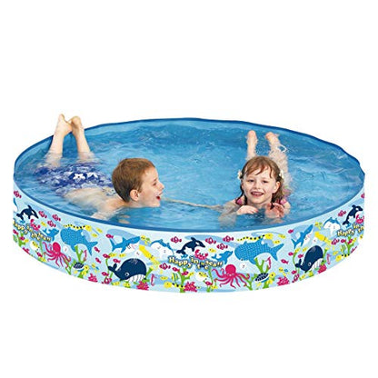 Jilong Happy Sea Paddling Pool Diameter 150 x 25 cm Children's Pool Swimming Pool with Fixed Walls