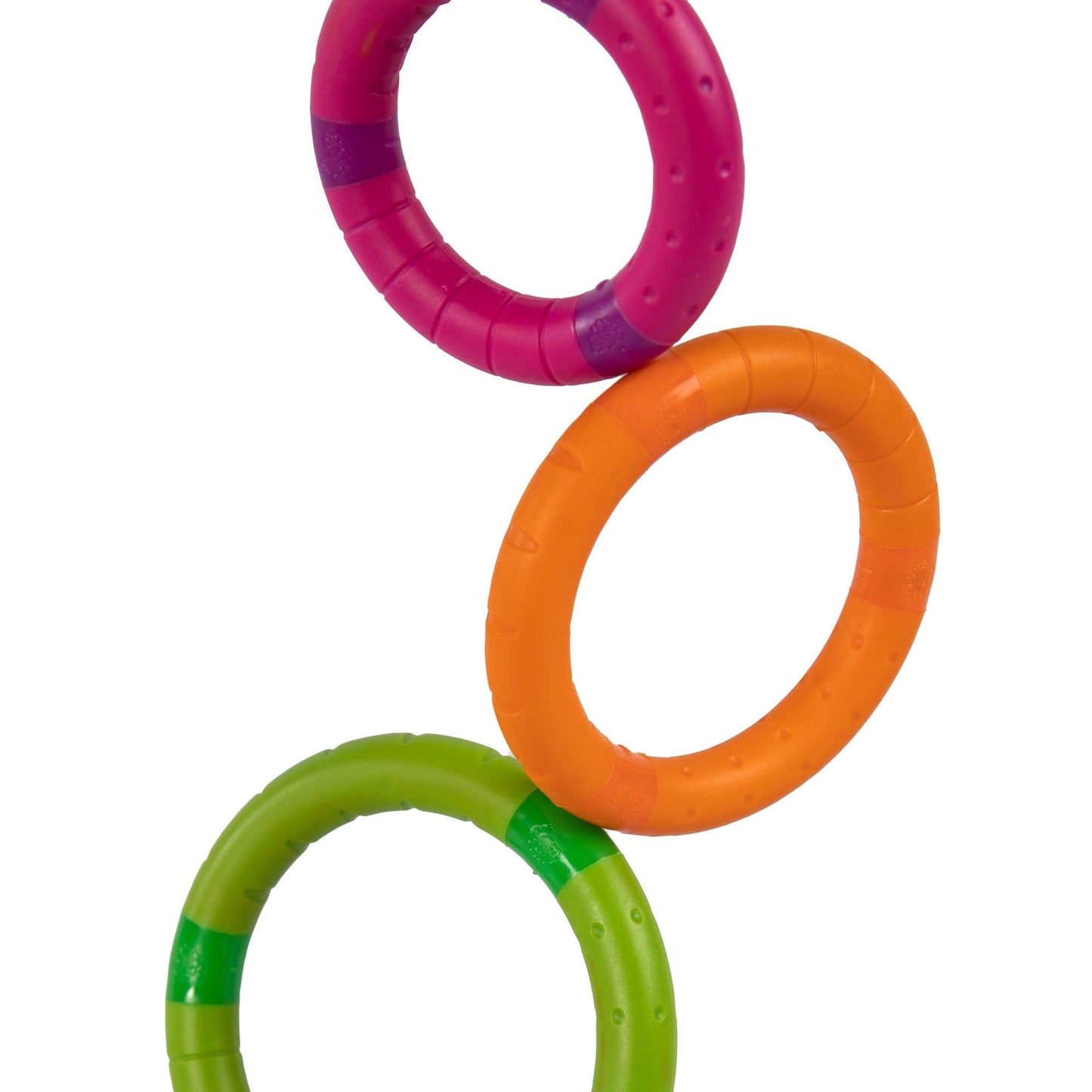 Fat Brain Toys Tinker Rings - Set of 5 Magnetic Stacking & Tactile Rings, Ages 2+