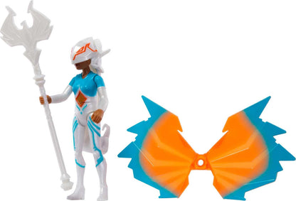 Masters of the Universe He-Man and The Sorceress Figure & Winged Falcon Vehicle Set Inspired by Motu Netflix Animated Series, Collectible Toy Gift for Ages 4 Years & Older