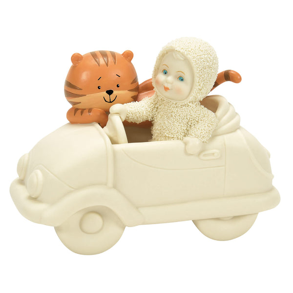 Department 56 Snowbabies Storybook Travelling with a Tiger Figurine, 3.78 Inch, Multicolor