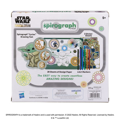 Spirograph Cyclex Studio Grogu - Disney Star Wars The Mandalorian - Baby Yoda - The Easy Way to Make Countless Amazing Designs - Rotating Stencil Wheel - Ages 5+