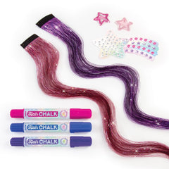 Make It Real 3C4G: Imagination Land Glitter Locks Hair Accessory Set - 8pcs, Add Color & Sparkle to Your Hair, Three Cheers for Girls, Kids Ages 8+