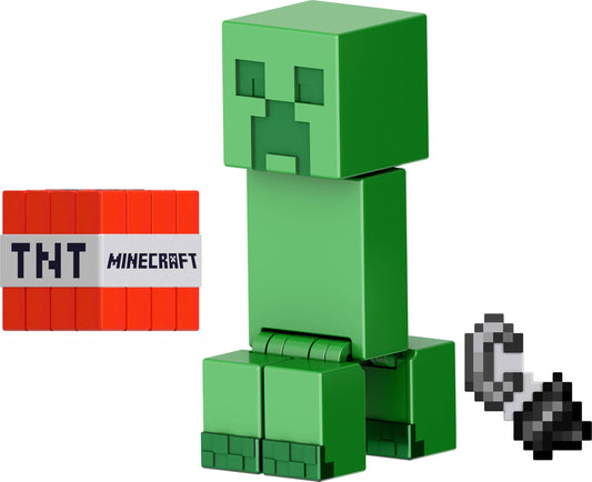 Mattel Minecraft Action Figures & Accessories Collection, 3.25-inch Scale with Pixelated Design (Characters May Vary)