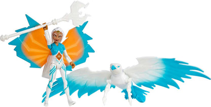 Masters of the Universe He-Man and The Sorceress Figure & Winged Falcon Vehicle Set Inspired by Motu Netflix Animated Series, Collectible Toy Gift for Ages 4 Years & Older