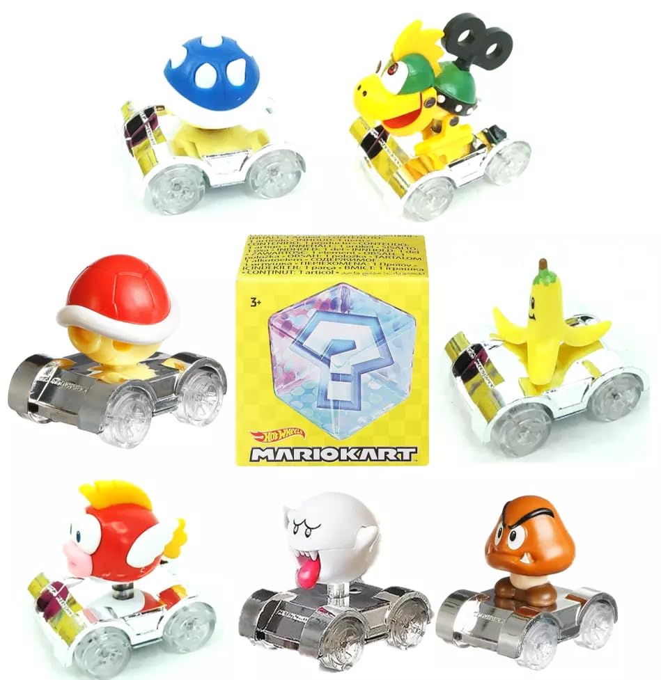 Hot Wheels Mario Kart Blind Box Series 3 Vehicles (Pack of 6)