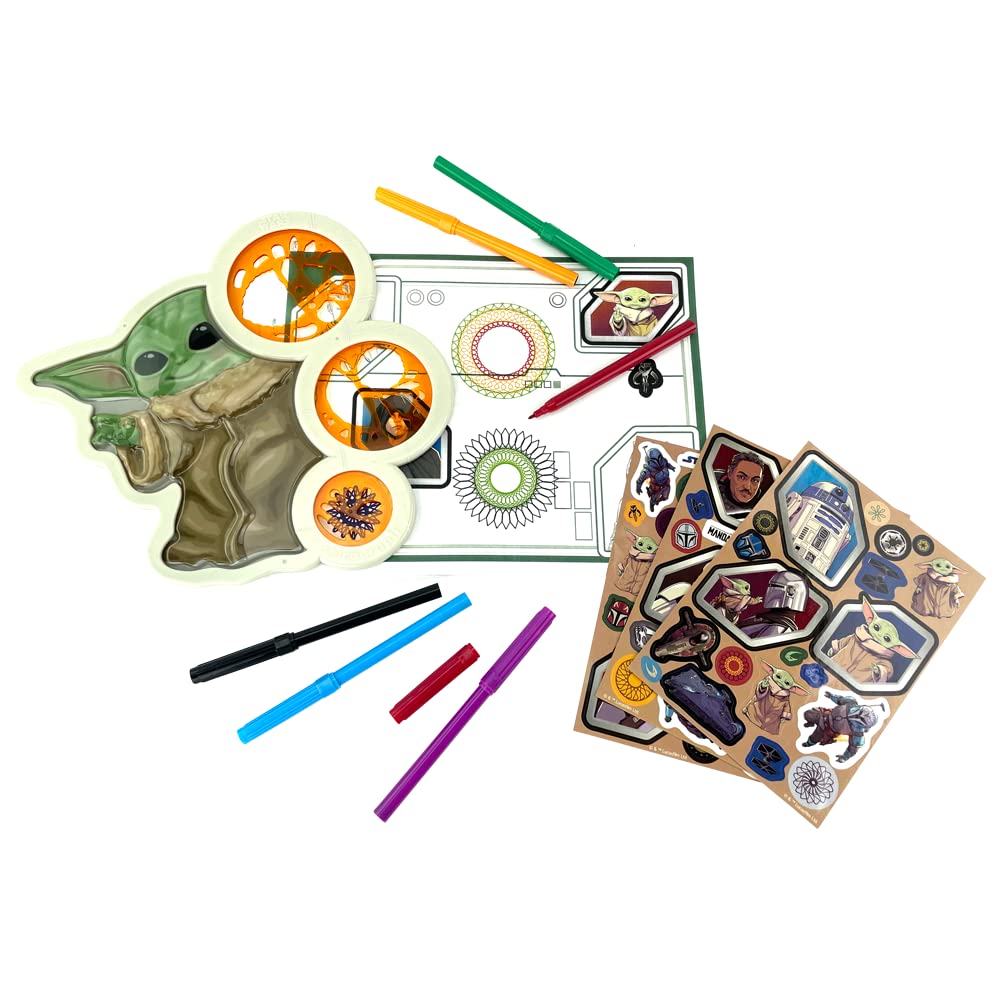 Spirograph Cyclex Studio Grogu - Disney Star Wars The Mandalorian - Baby Yoda - The Easy Way to Make Countless Amazing Designs - Rotating Stencil Wheel - Ages 5+