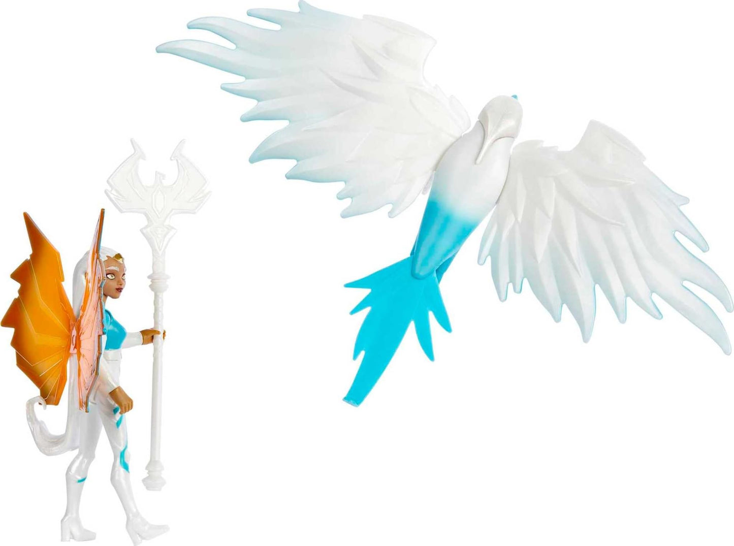 Masters of the Universe He-Man and The Sorceress Figure & Winged Falcon Vehicle Set Inspired by Motu Netflix Animated Series, Collectible Toy Gift for Ages 4 Years & Older