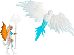 Masters of the Universe He-Man and The Sorceress Figure & Winged Falcon Vehicle Set Inspired by Motu Netflix Animated Series, Collectible Toy Gift for Ages 4 Years & Older