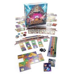 Sorcerer City Board Game | Tile Laying and Deck Building Strategy Game of Wizard Architects, for Teens and Adults, 1-6 Players