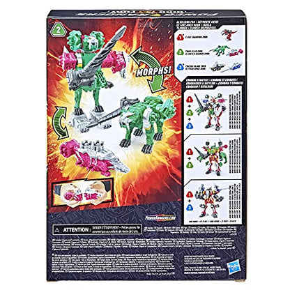 Power Rangers Dino Fury Pink Ankylo Hammer and Green Tiger Claw Zord Toys for Kids Ages 4 and Up Zord Link Mix-and-Match Custom Build System