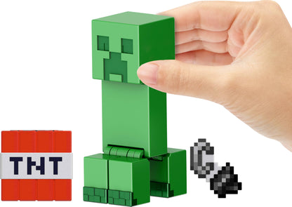 Mattel Minecraft Action Figures & Accessories Collection, 3.25-inch Scale with Pixelated Design (Characters May Vary)