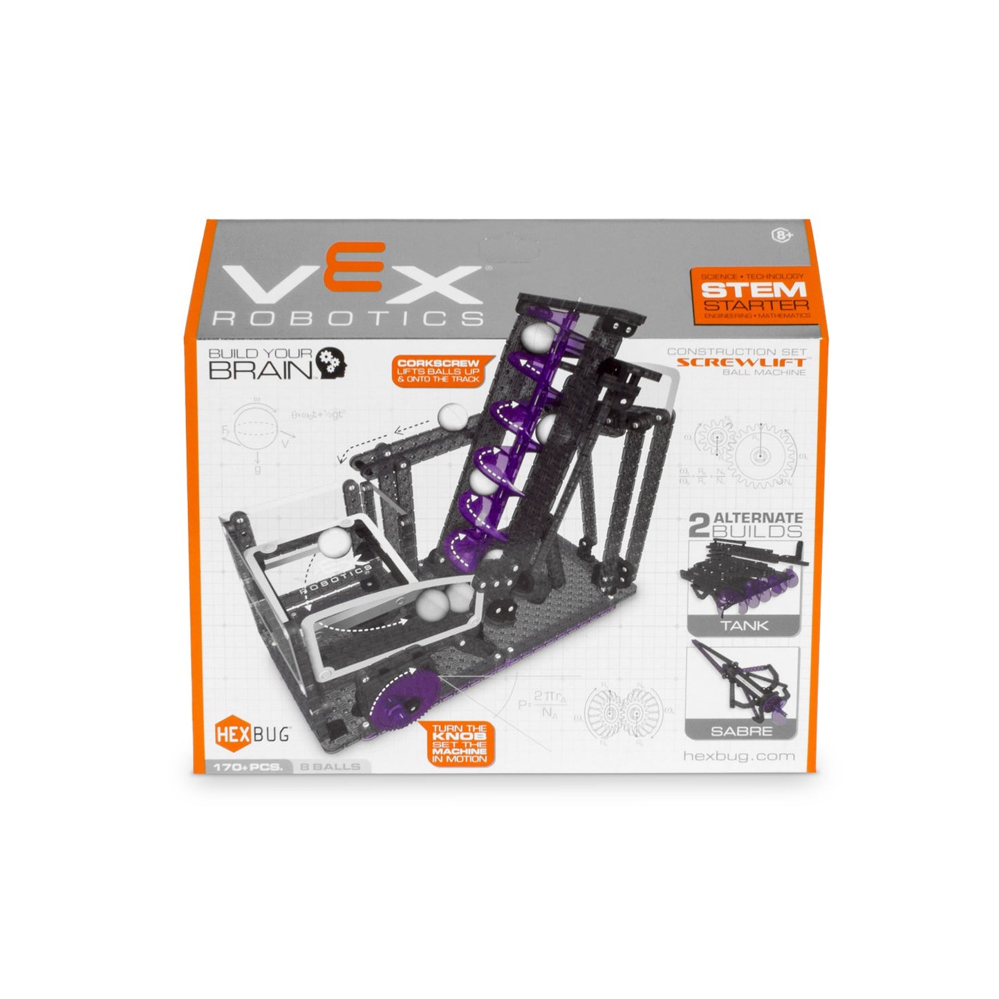 HEXBUG VEX Robotics Screw Lift Ball Machine, Purple, Black