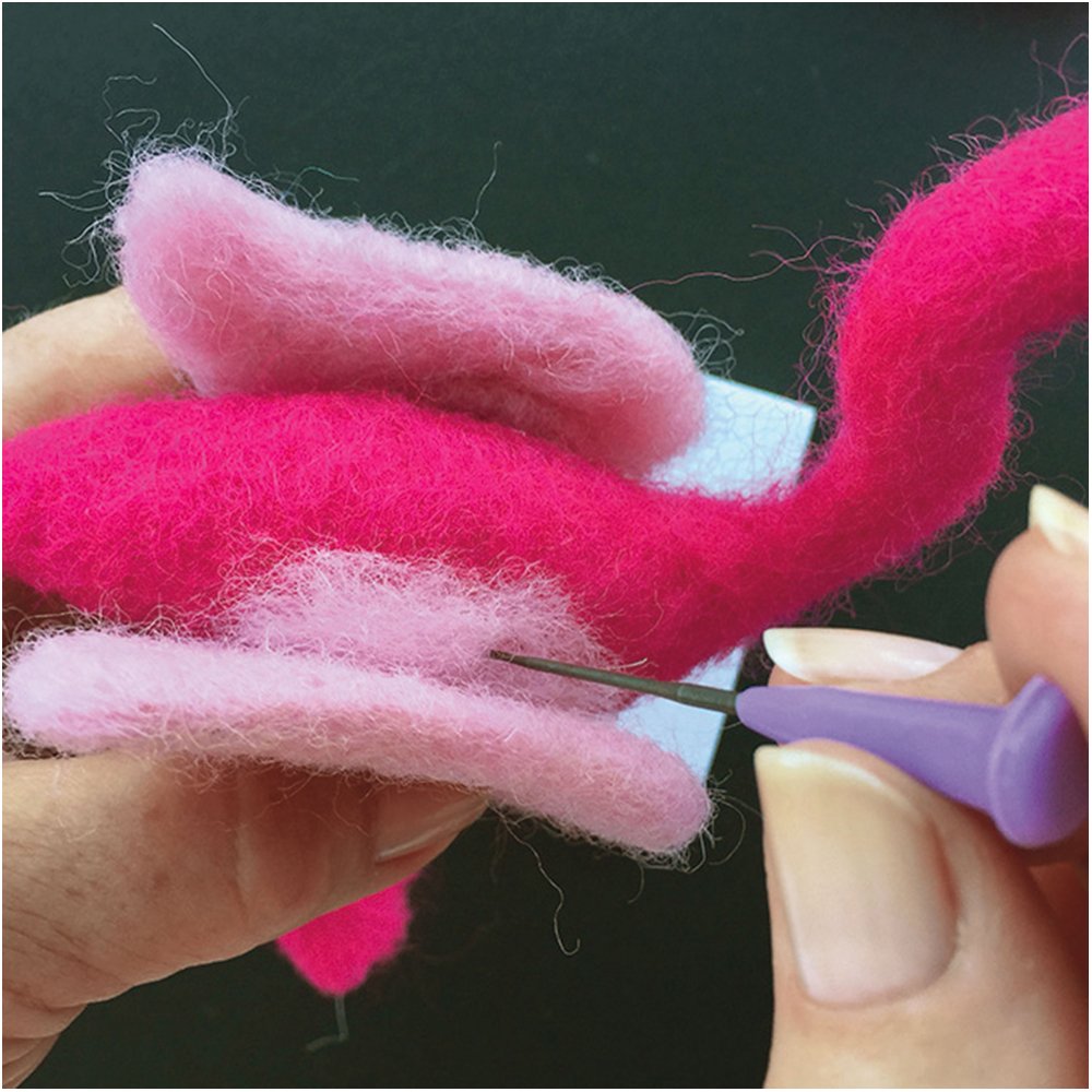 Dimensions Flamingo Felt Animals Needle Felting Craft Kit, 4'' x 6''