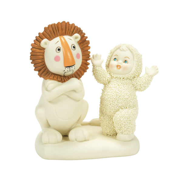 Department 56 Snowbabies Storybook How Do You Scare a Lion Figurine, 3.82 Inch, Multicolor