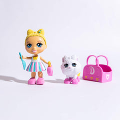LOVE, DIANA, Kids Diana Show, Fashion Fabulous Collectible Doll and Pet 2-Pack Bundle, Surprise 3.5” Diana Doll in Adorable Ice Cream Cone and Surprise Pet, 10 Different Diana Doll Styles to Collect