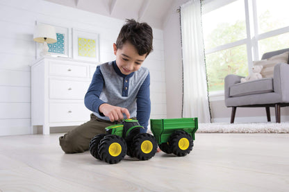 John Deere Monster Treads Lights & Sounds 8 Inch Tractor with Wagon