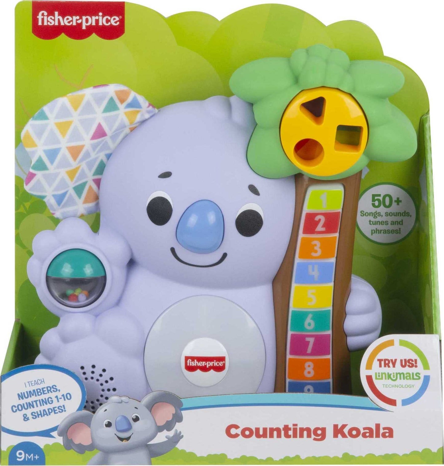 Fisher-Price Baby Learning Toy Linkimals Counting Koala with Interactive Lights & Music for Infants Ages 9+ Months. Compatible Only with Linkimals Items