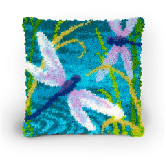 Dimensions Needlecrafts Dragonfly Latch Hook Craft Kit for Kids, 16'' x 16''