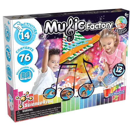 Science4you - Music Factory - 14 Sonic Experiments to Listen and Play - Fun, Education Activity for Kids Ages 6+