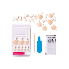 KISS Everlasting French Pedicure Kit, Chip-Free Glue-On Fake Toenails, Real Short Length, Style “Timeless”, Flexi-Fit Technology, Pink Gel Nail Glue, Mini File, Manicure Stick & 24 False Toenails