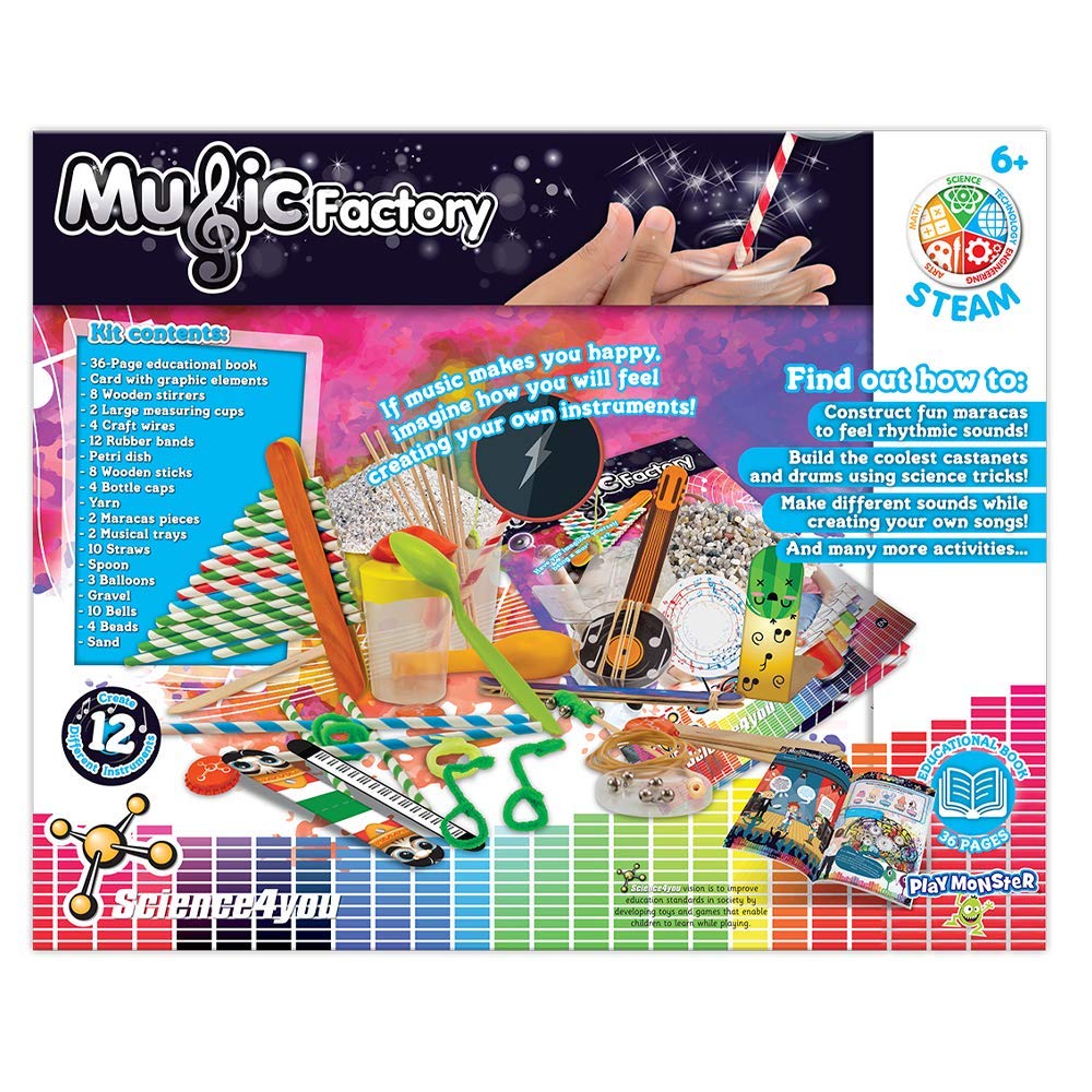 Science4you - Music Factory - 14 Sonic Experiments to Listen and Play - Fun, Education Activity for Kids Ages 6+