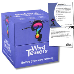 ? WORD TEASERS Before (They were Famous) - Pop Culture Trivia Game - Fun Famous People Game About Music, Movie & Other Celebrities - Conversation Cards for Pop Culture Fans - 150 Questions