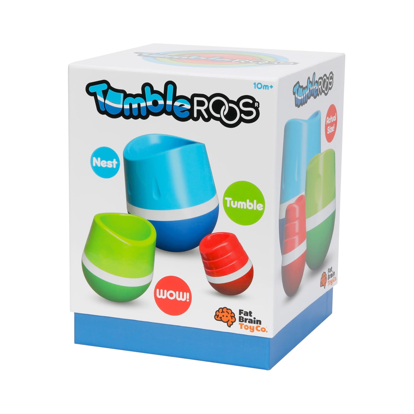 Fat Brain Toys TumbleRoos - Wobbling Fine Motor Stacking Toy for Babies & Toddlers